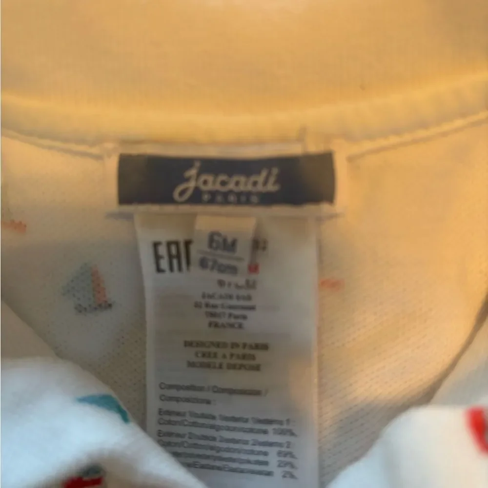 Jacadi Polo with Colorful Sailboat Pattern